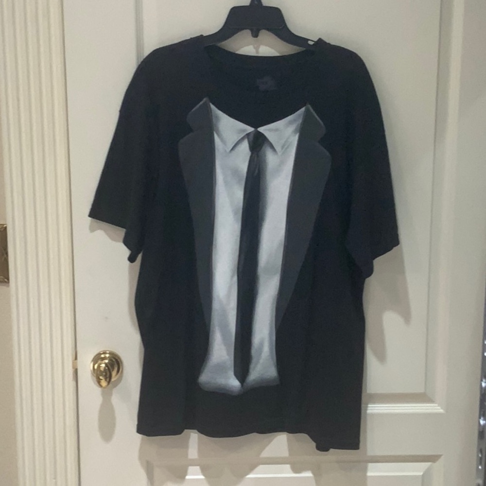 Black and White Tuxedo Short Sleeve Tee